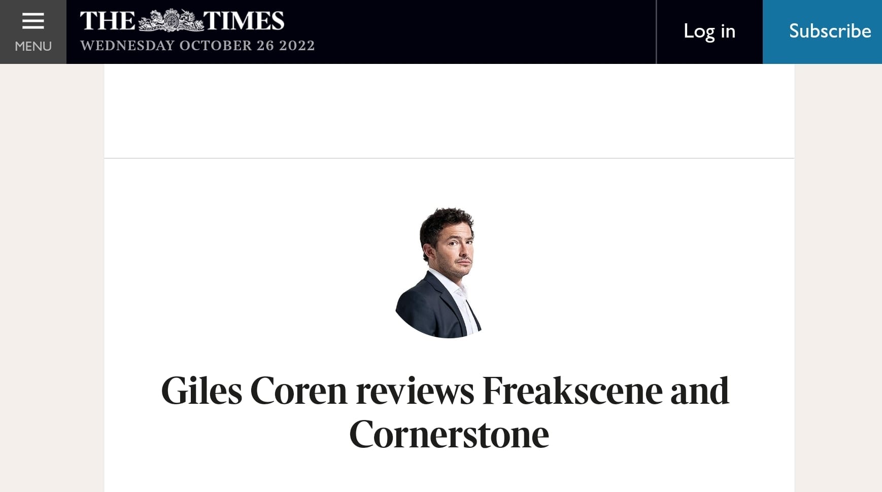 Giles Coren in The Times