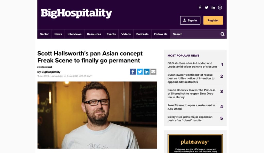 Big Hospitality announces the return of The Freak Scene from Scott Hallsworth and Adam Hills