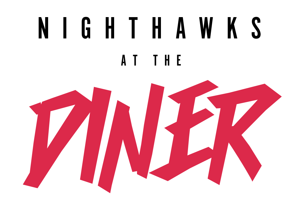 Nighthawks at the Diner - a logo for the Scott Hallsworth and Adam Hills fanzine created by Entwurf